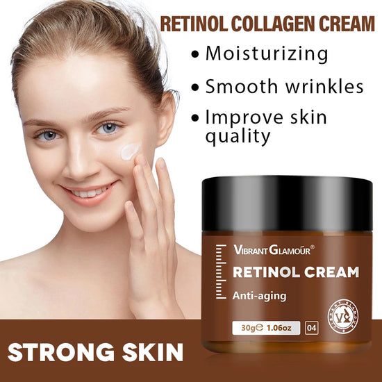 Retinol Face Cream Reduces Signs Aging Skin Accelerates Collagen Regeneration Smoothes Wrinkles Lifts Tightens Delicate Skin