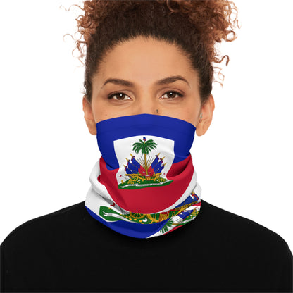 Haiti Flag Neck Gaiter – Lightweight Patriotic Face Scarf