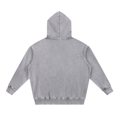 Snow Wash Hand-Frayed Heavyweight  Hoodie