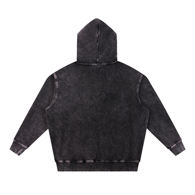 Snow Wash Hand-Frayed Heavyweight  Hoodie