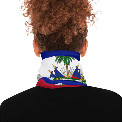 Haiti Flag Neck Gaiter – Lightweight Patriotic Face Scarf