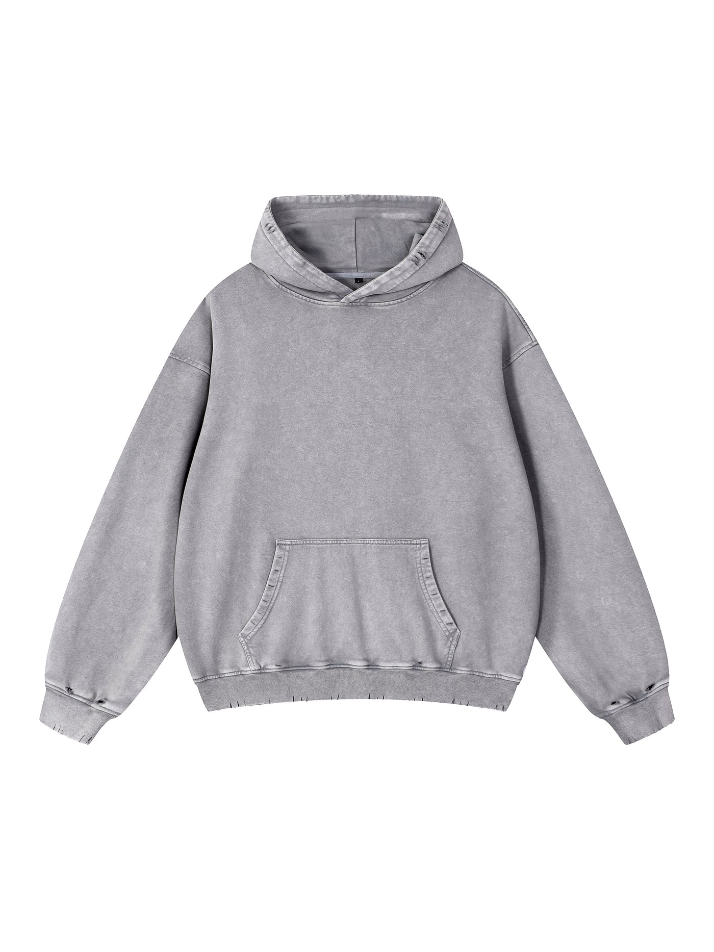 Snow Wash Hand-Frayed Heavyweight  Hoodie